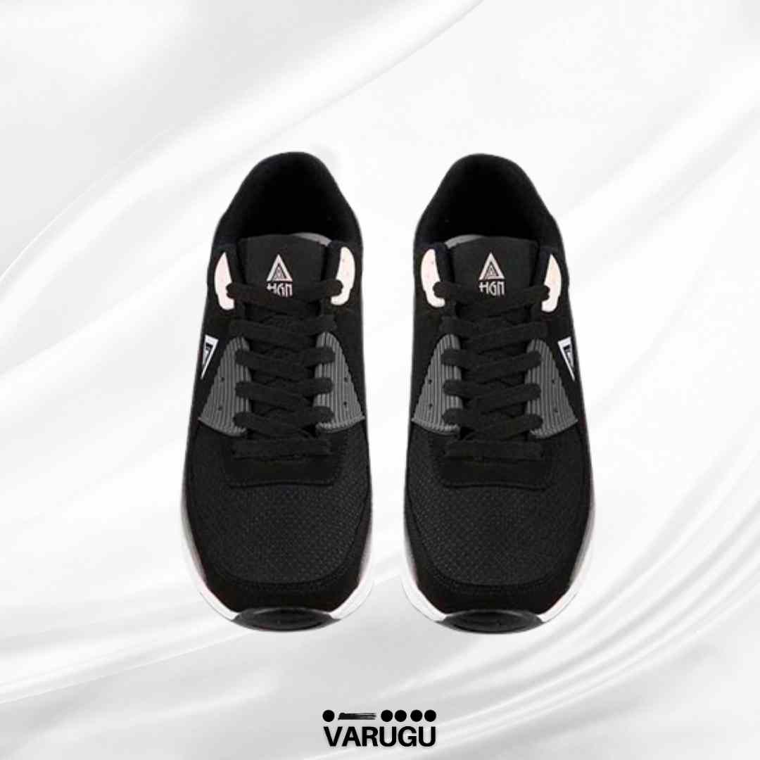 Tenis deportivos negros con cápsula de aire