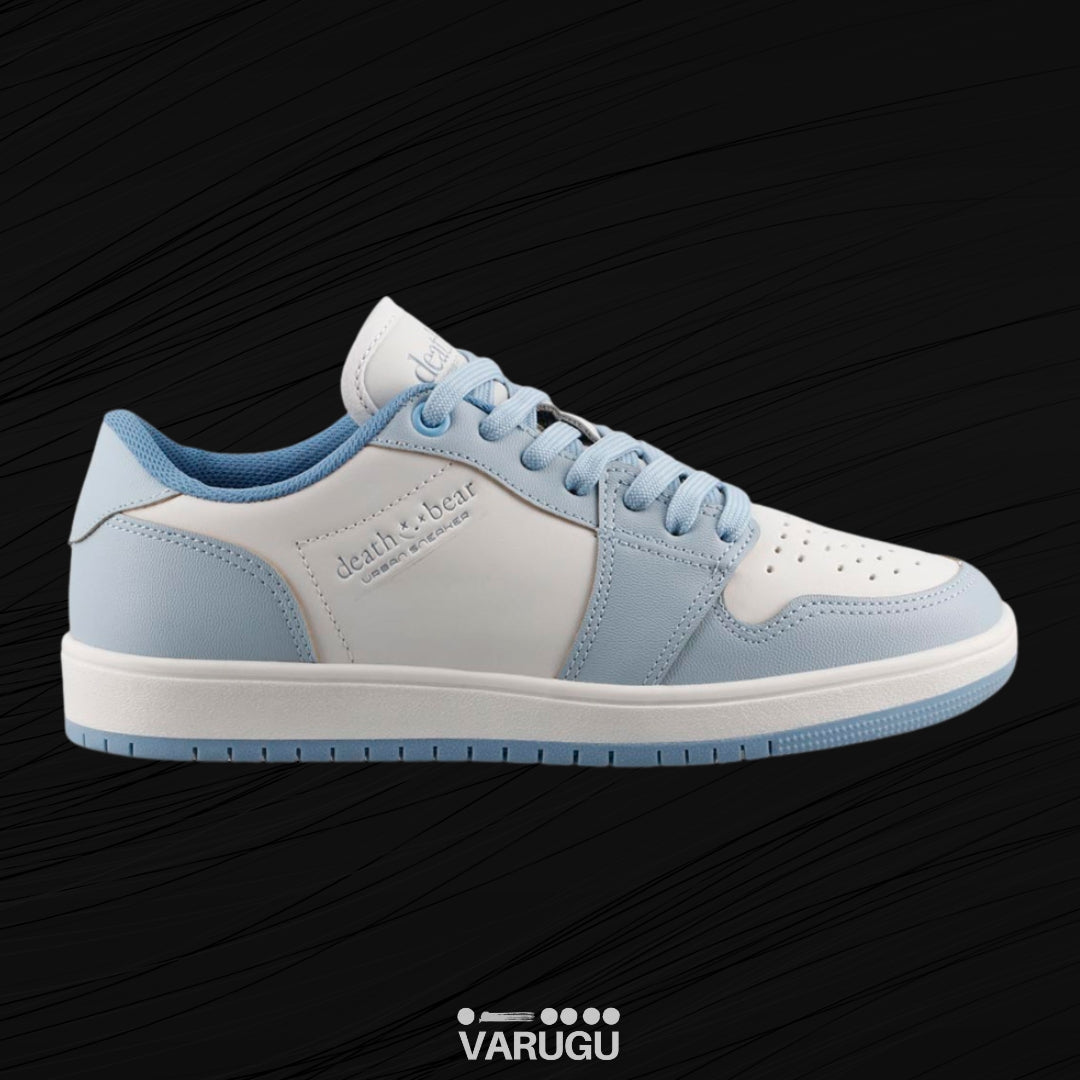 Tenis cómodos blancos con azul para dama