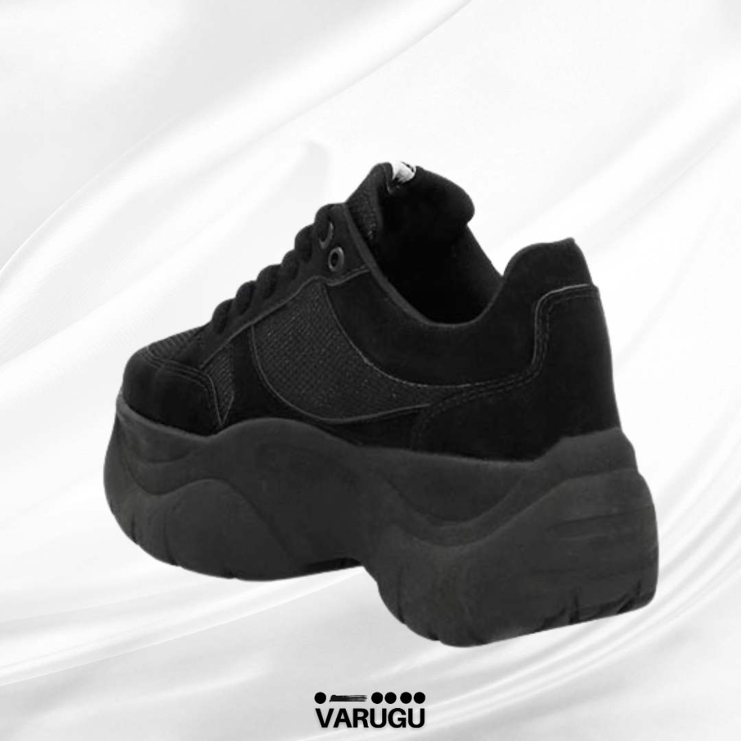 Tenis negros altos para dama color negro
