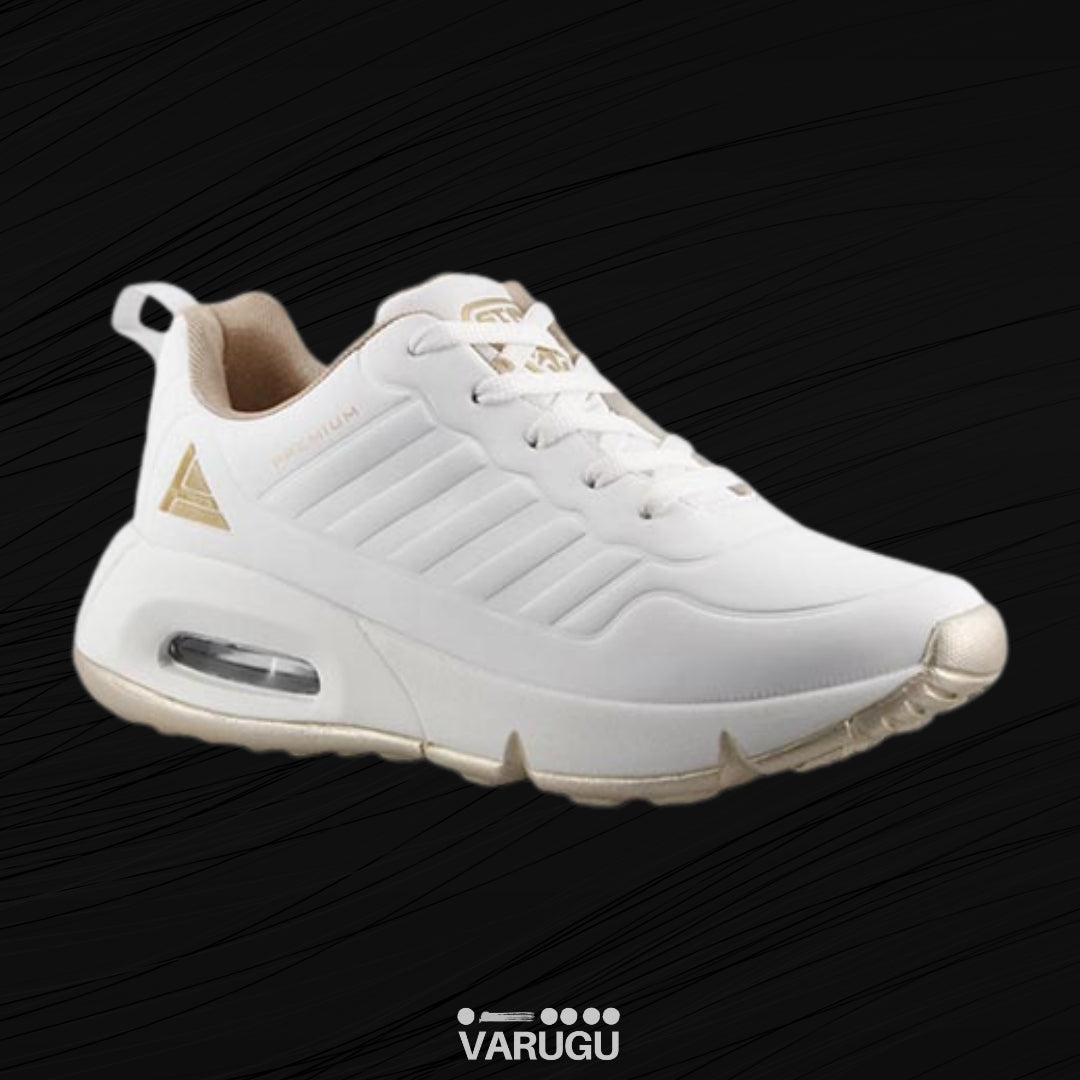 Tenis STARS blancos con oro para dama