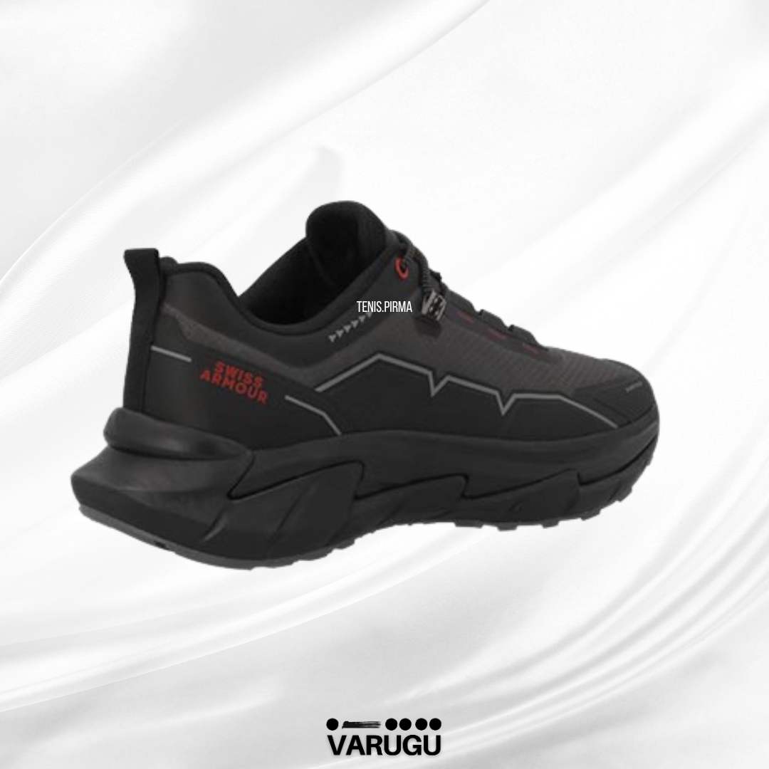 Tenis para deporte en color negro con suela resistente