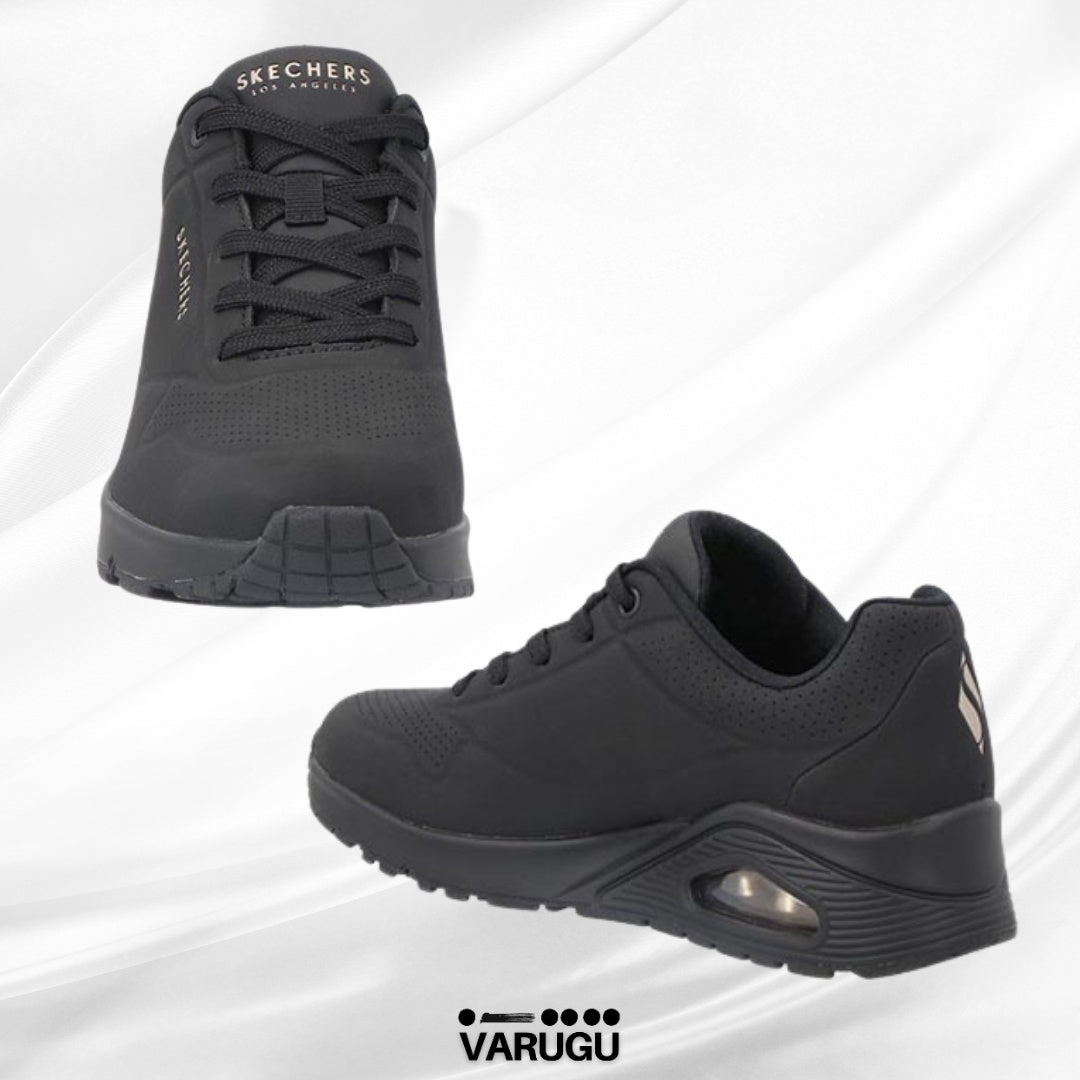 Tenis SKECHERS negros cómodos mujer