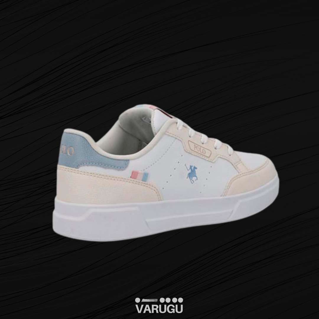 Tenis POLO color blanco con latte para dama