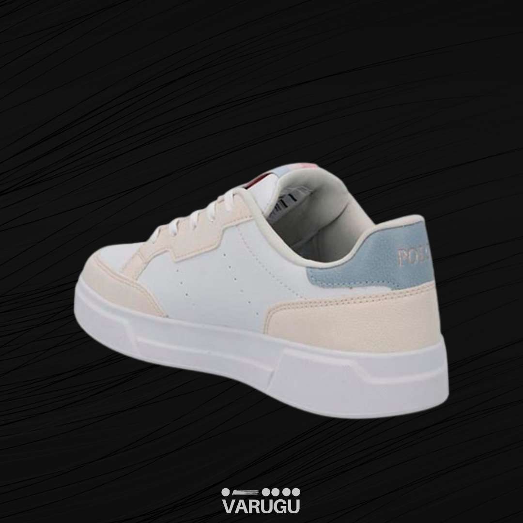 Tenis POLO color blanco con latte para dama