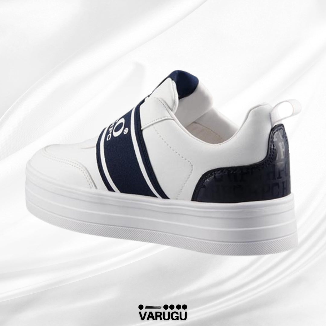 Tenis Polo blancos con azul mujer