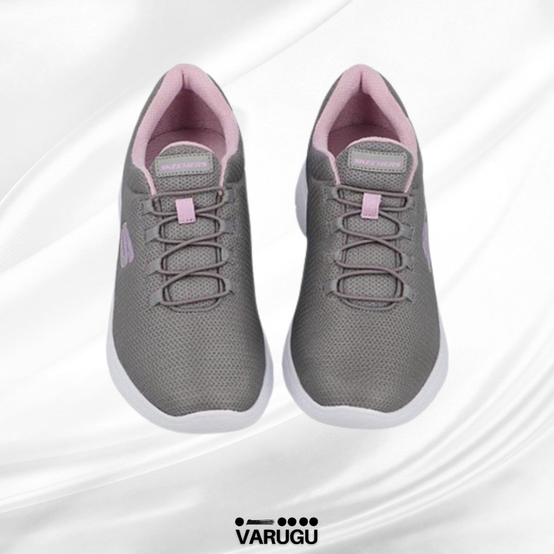 Tenis acolchados gris SKECHERS SPORT para dama