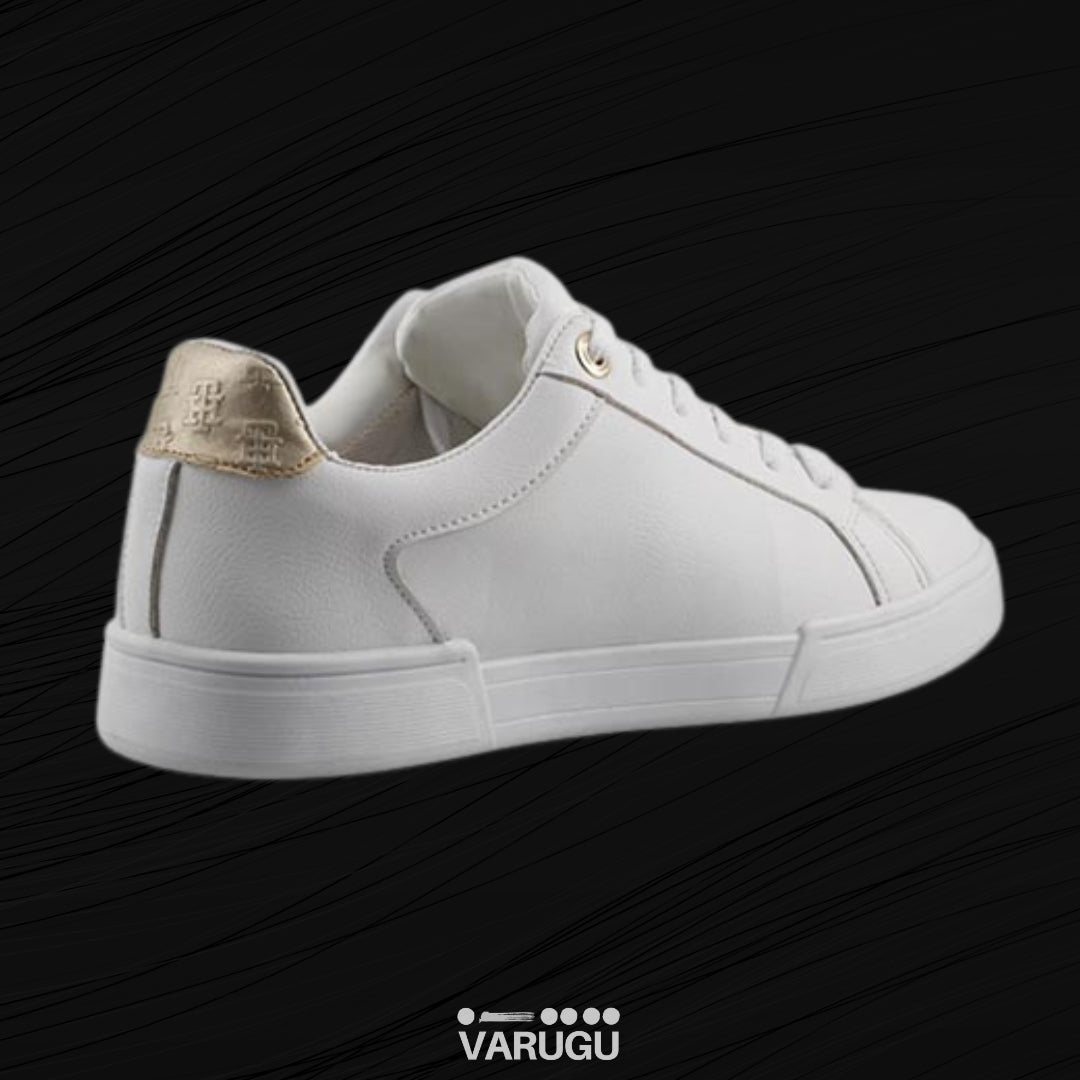 Tenis Tommy Hill blancos con dorado