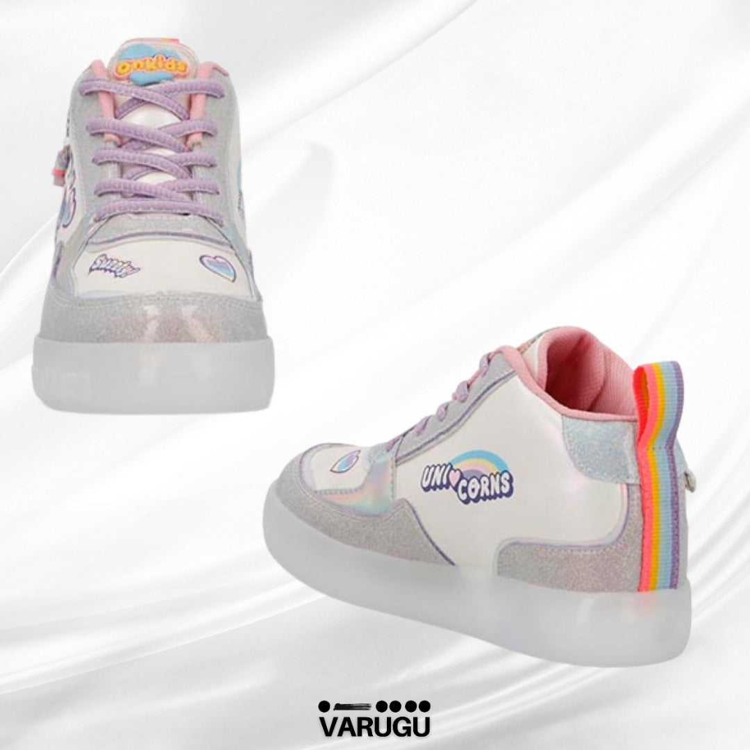 Tenis unicornio con colgantes para niña | Talla 18 - 21