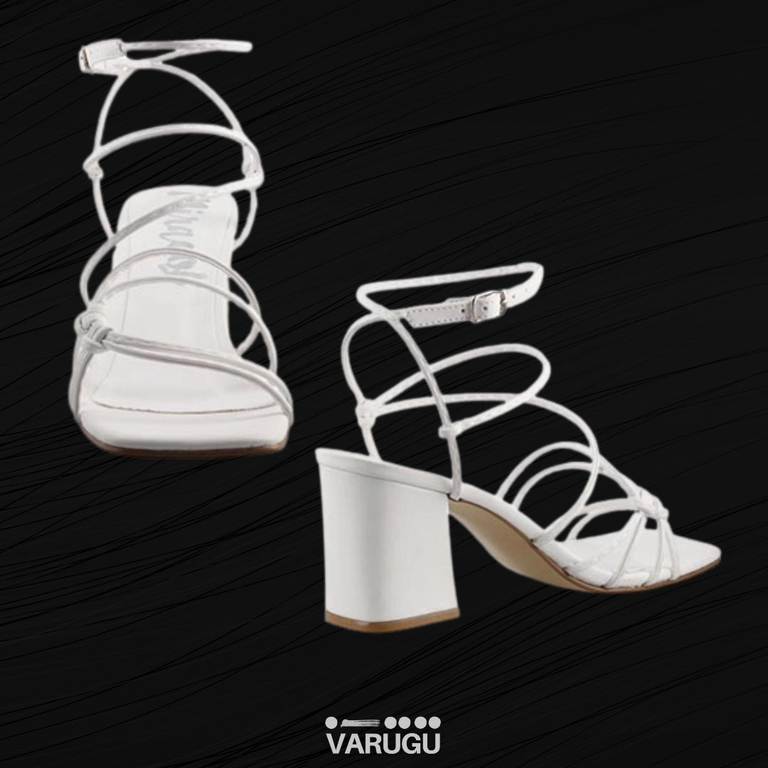 Zapatillas blancas de tiras para mujer