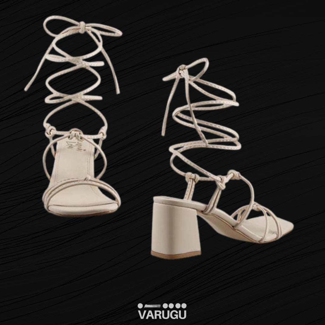 Zapatillas tiras largas pantorrilla