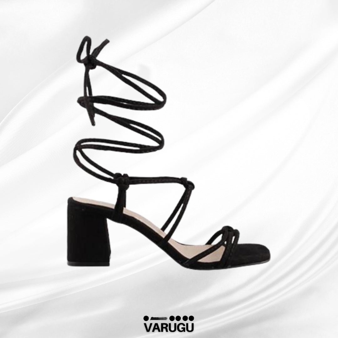 Zapatillas negras lujosas para mujer