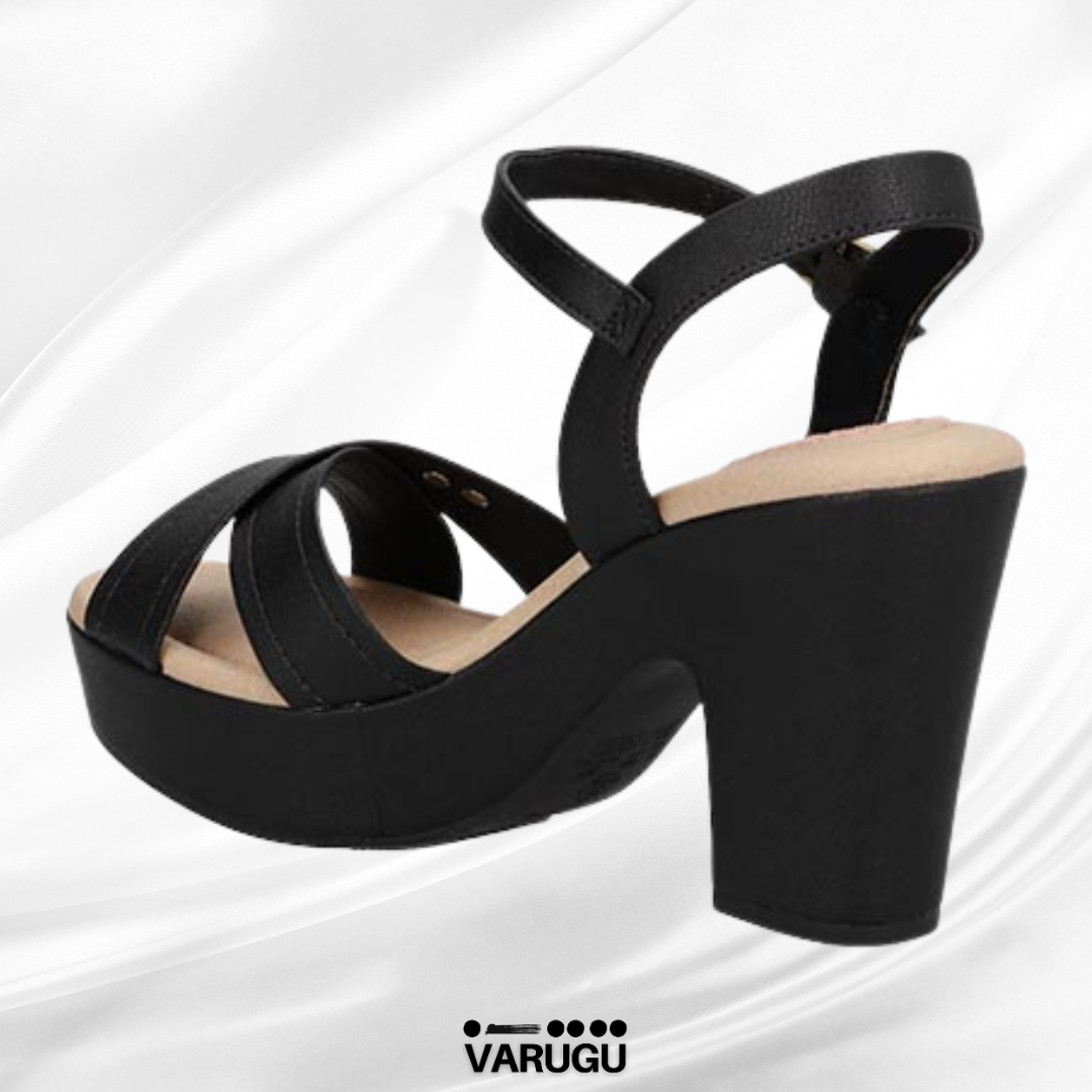 Zapatillas elegantes color negro, ultraconfort