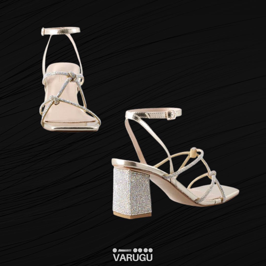 Zapatillas con decorado de piedras, cómodas y relucientes
