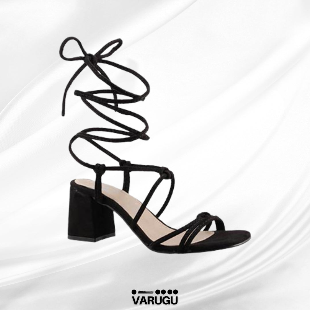 Zapatillas negras lujosas para mujer