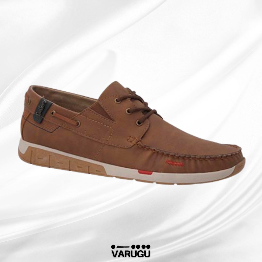 Zapatos café tan con suela de gran estilo