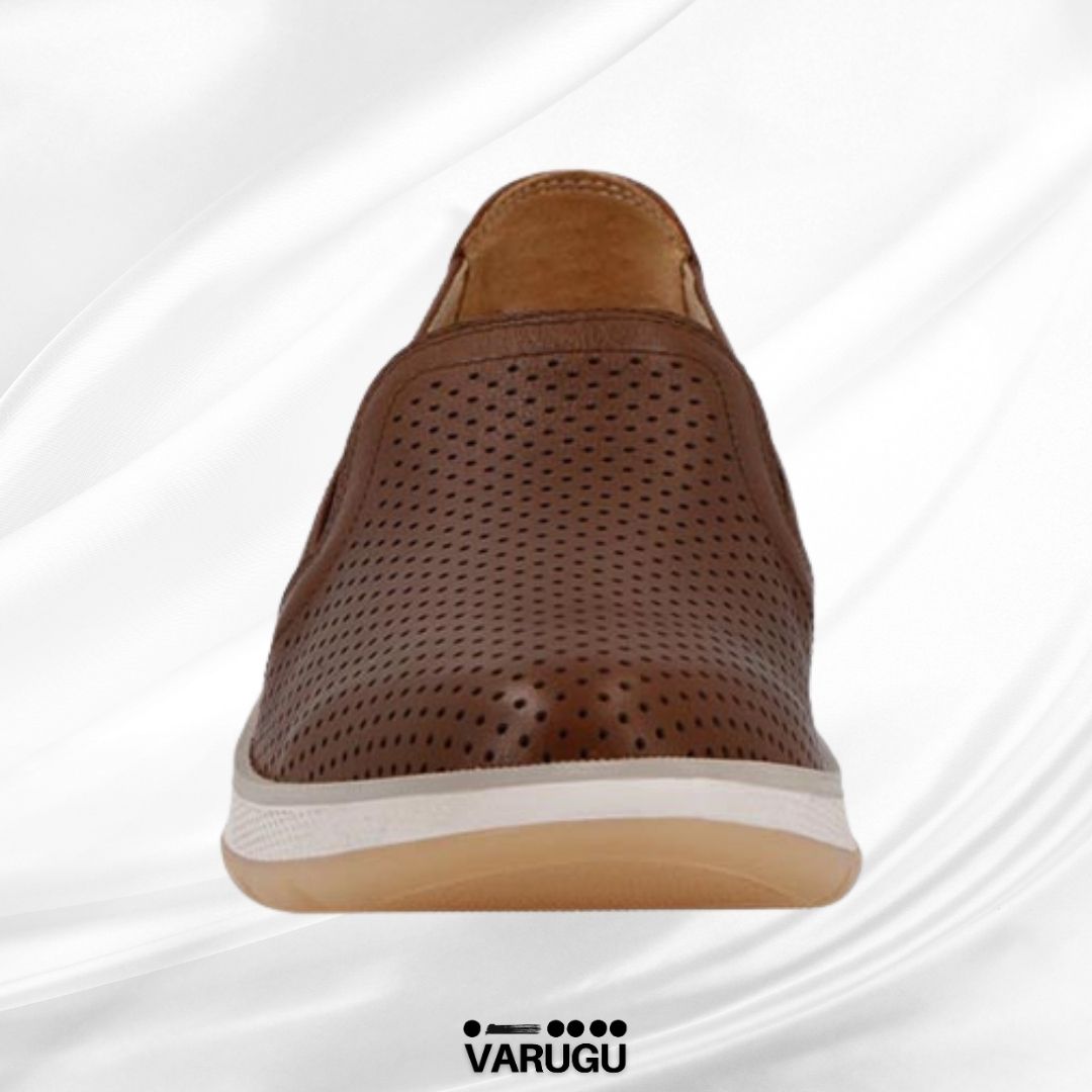Flats Flexi 100% de piel café oscuro mujer