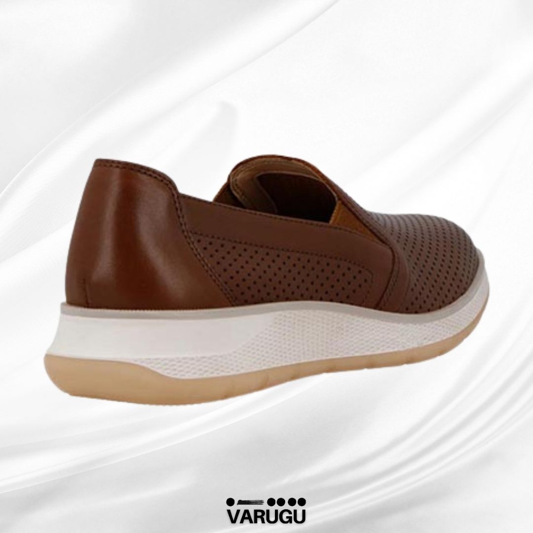 Flats Flexi 100% de piel café oscuro mujer