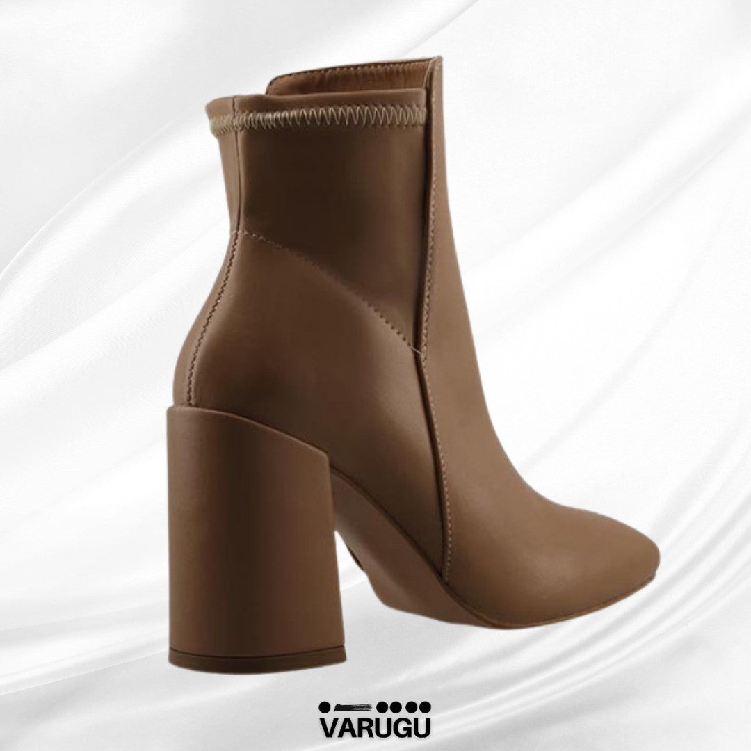 Botines café claro para mujer