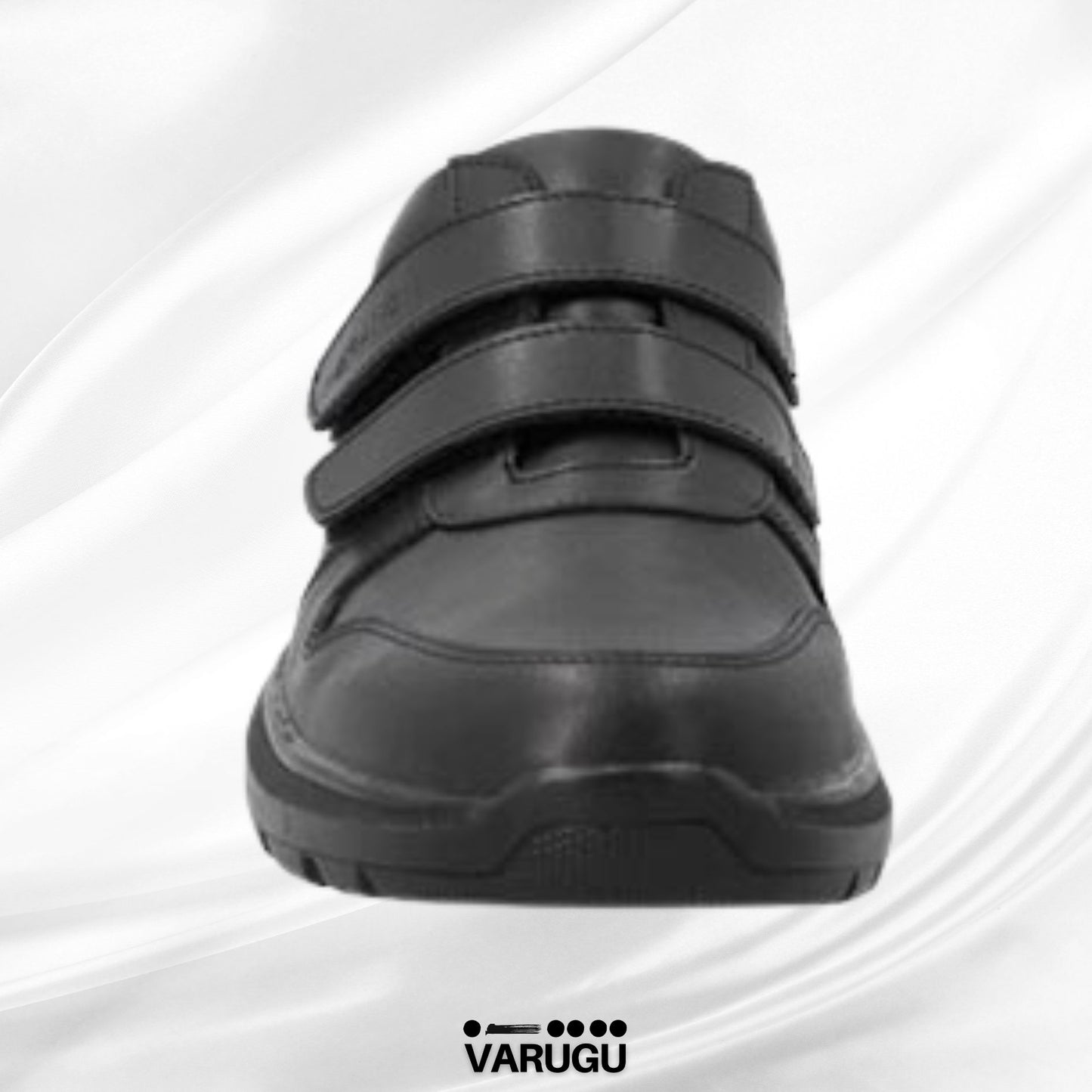 Zapato caballero con tiras adheribles de piel negros