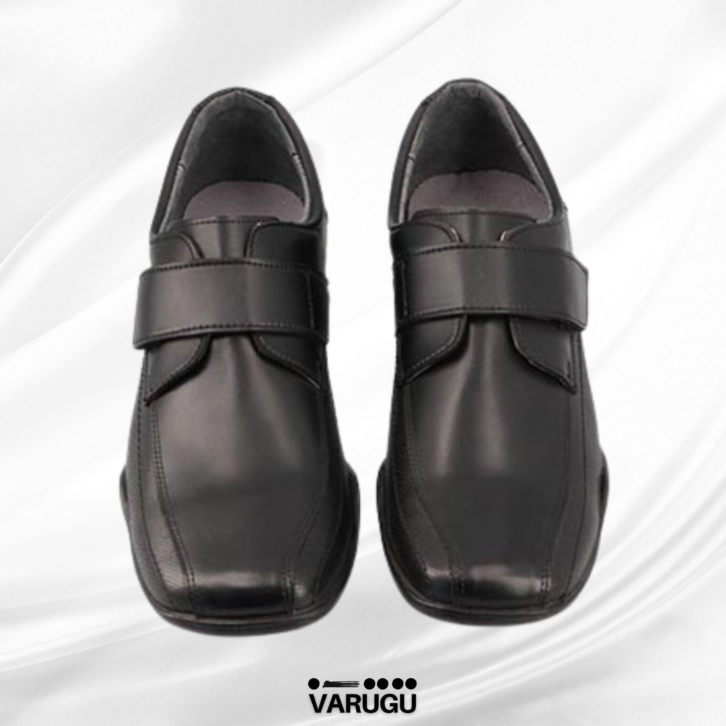Calzado de PIEL negro con ajuste adhesivo para comodidad