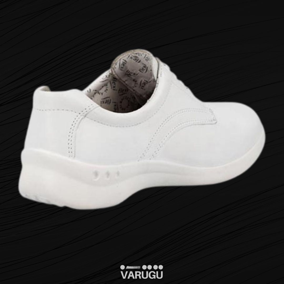 Zapatos Flexi blancos con agujetas para doctora o enfermera