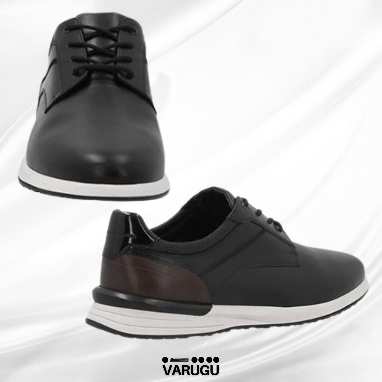 Zapato de vestir cool para hombres negro con blanco