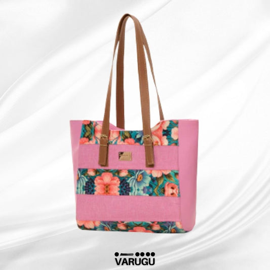 Bolsa grande diversos diseños asa café - Color uniforme