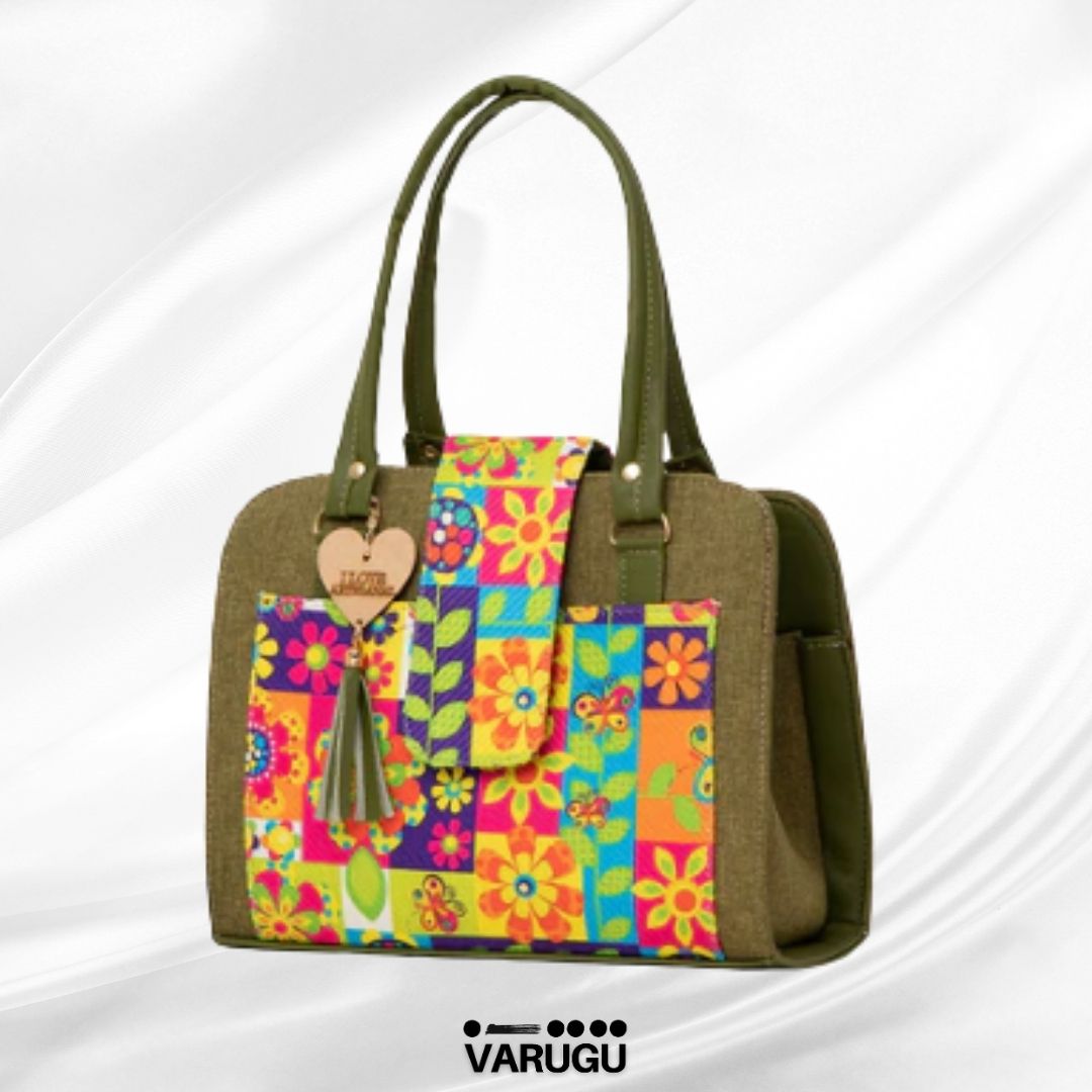 Bolsa grande con diseño imitación piel - Varios colores