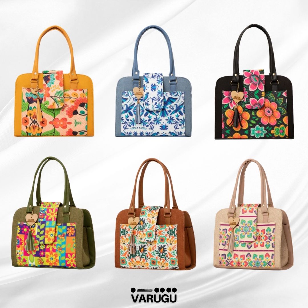 Bolsa grande con diseño imitación piel - Varios colores