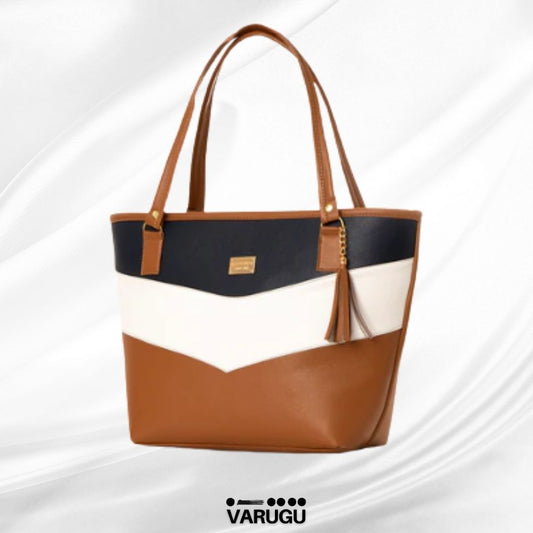 Bolsa amplia con diseño imitación piel - Varios colores