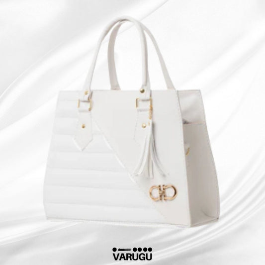 Bolsa elegante mitad charol y mitad piel - Varios colores