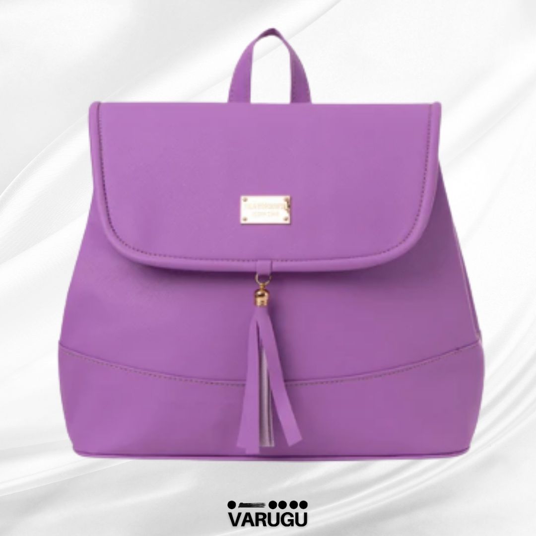 Mochila amplia con listones colgantes - Variedad de colores