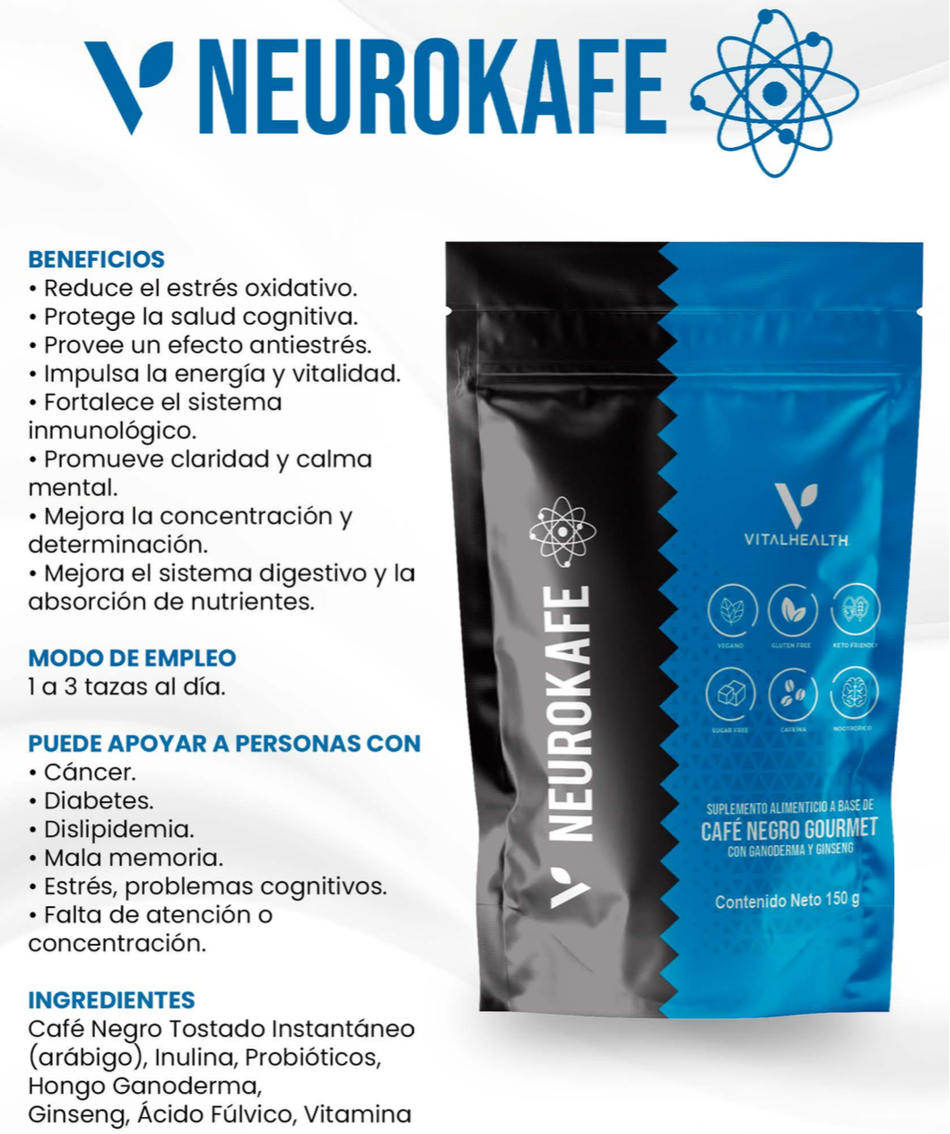CAFÉ NEUROKAFE - Concentración, enfoque y rendimiento en el trabajo