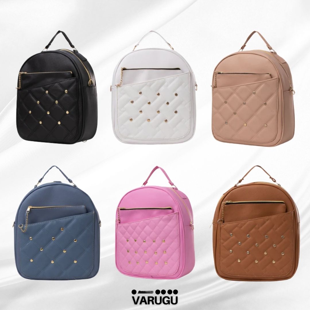 Mochila con estoperoles dorados - Variedad de colores