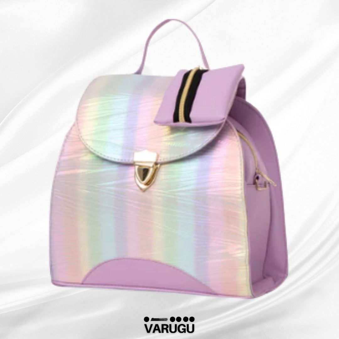 Mochilas holográficas y monedero - Variedad de colores