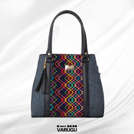 Bolsa estilo tejido fresca - Diseños variados multicolor