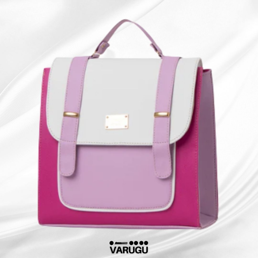 Mochila con solapa y tiras - Multicolor