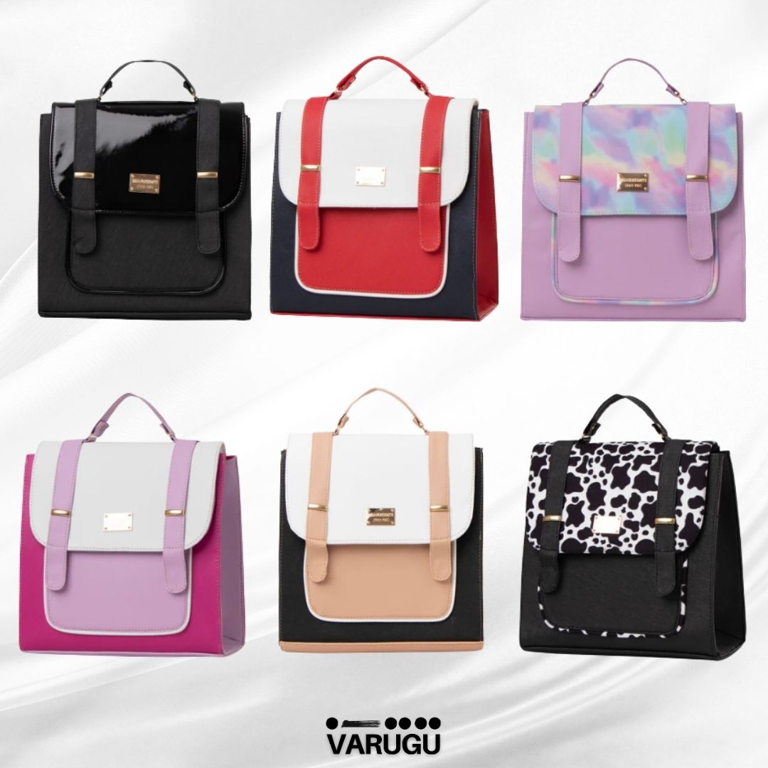 Mochila con solapa y tiras - Multicolor