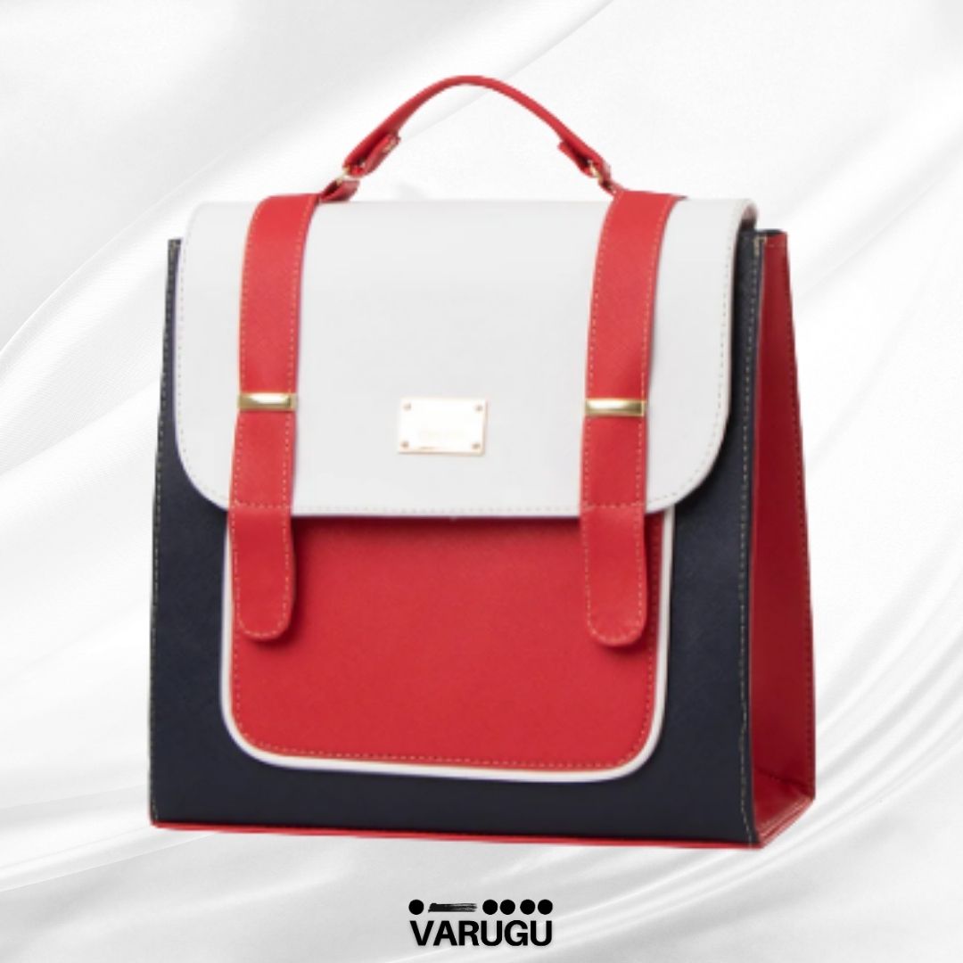 Mochila con solapa y tiras - Multicolor