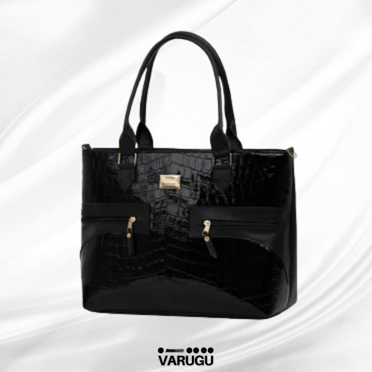 Bolsa negra rectangular elegante - Diseño básico