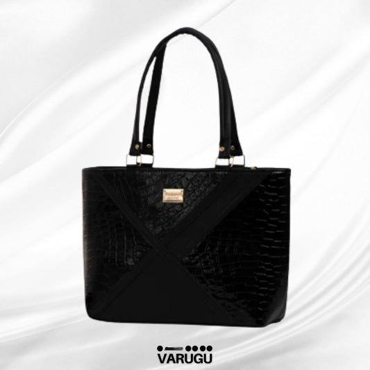 Bolsa negra rectangular casual - Color único