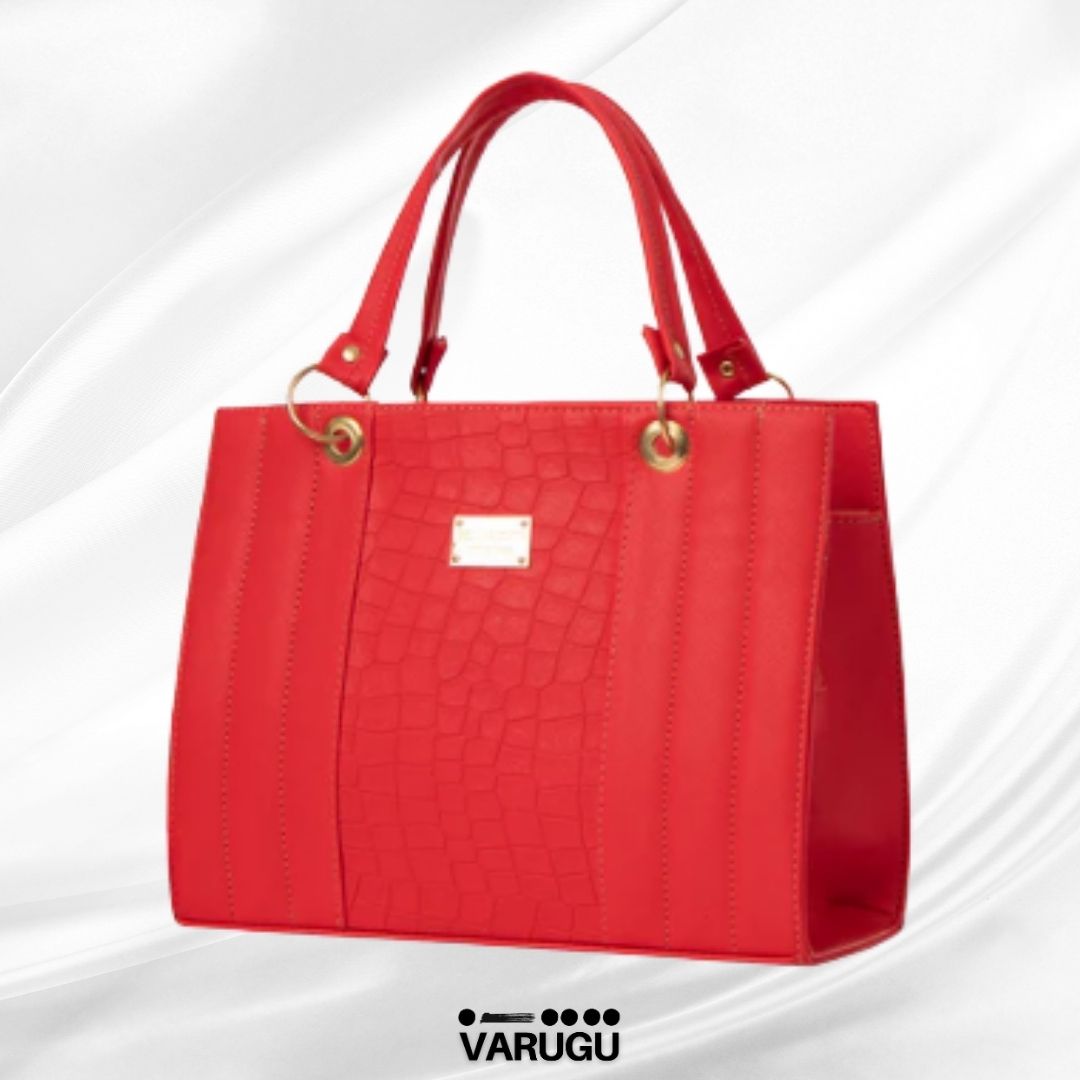 Bolsa amplia con diseño imitación piel  - Varios colores