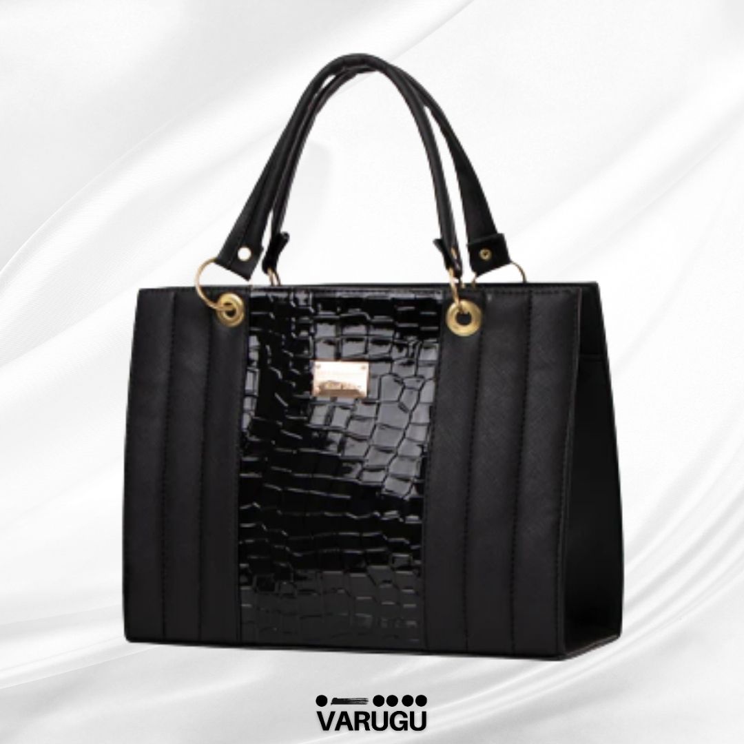 Bolsa amplia con diseño imitación piel  - Varios colores