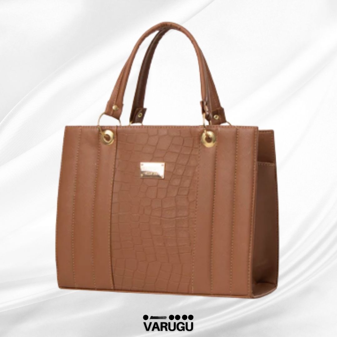 Bolsa amplia con diseño imitación piel  - Varios colores