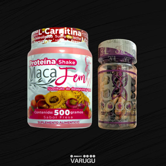 KIT 3XL + Proteína MacaFem | Sustituto de desayuno - Adelgaza, moldea y reduce antojos