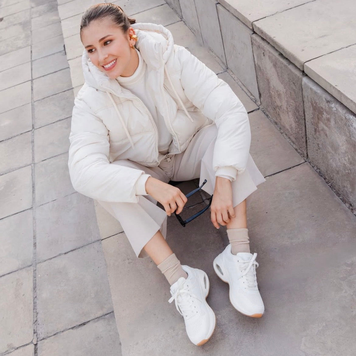 Tenis Flexi blancos para mujer alto impacto