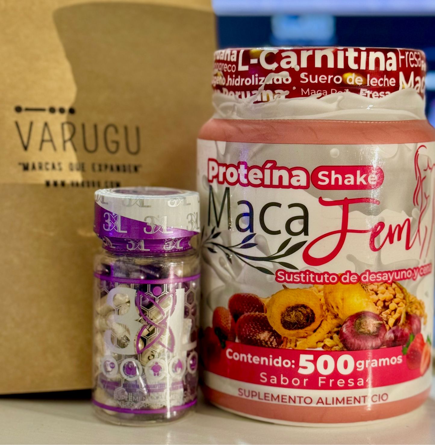 KIT 3XL + Proteína MacaFem | Sustituto de desayuno - Adelgaza, moldea y reduce antojos