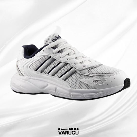 Tenis Adidas mujer blanco con plata