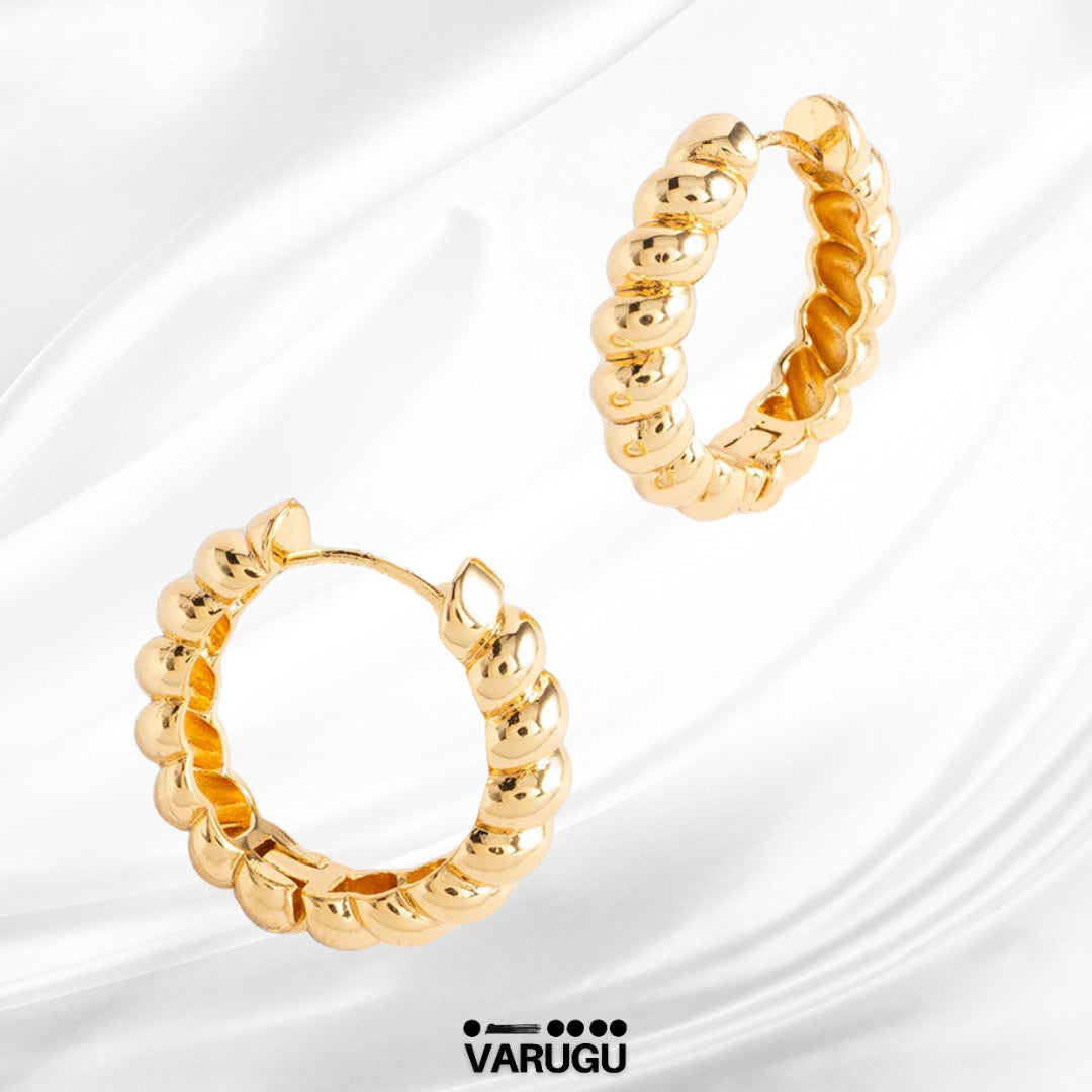 Aretes arracadas diseño trenzado