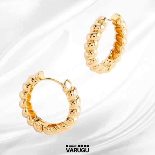 Aretes arracadas diseño trenzado